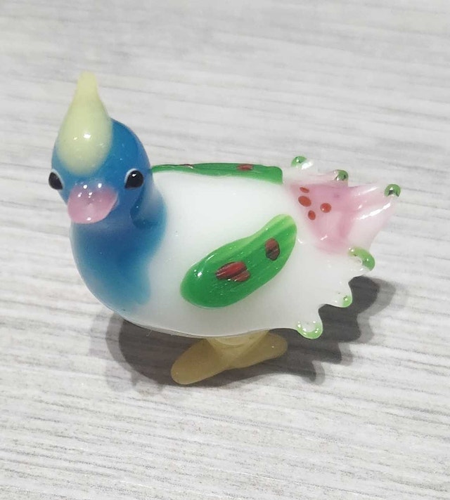 Mini Glass Blown Bird