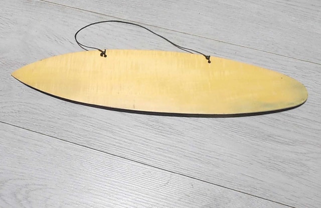 Wooden Newport Beach California Surfboard Decoration - photo 2