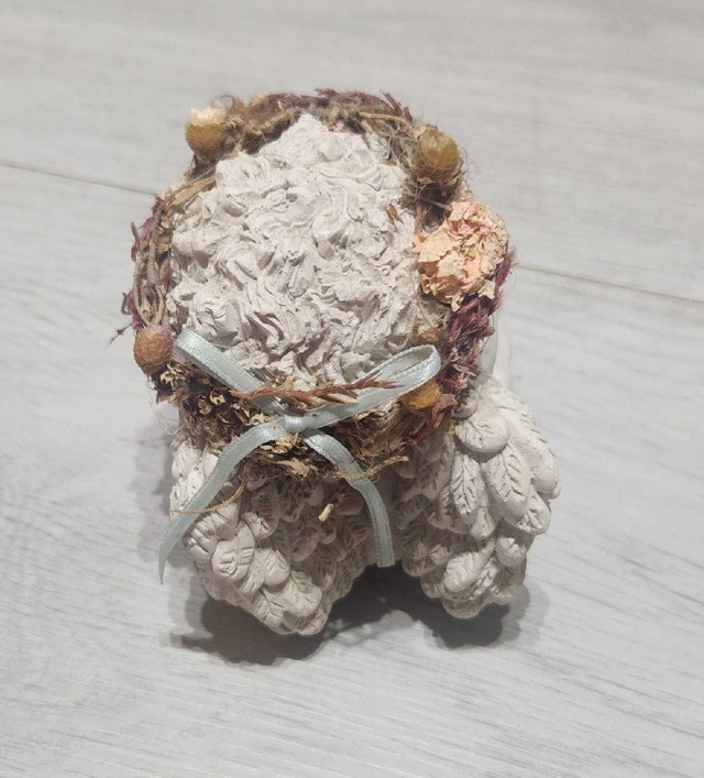 Vintage Dreamsicle Cherub Figurine #132 Love My Teddy - photo 3