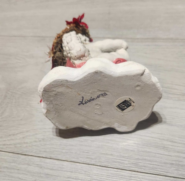 Vintage Dreamsicle Cherub Figurine "#122 Sleigh Ride" - photo 2