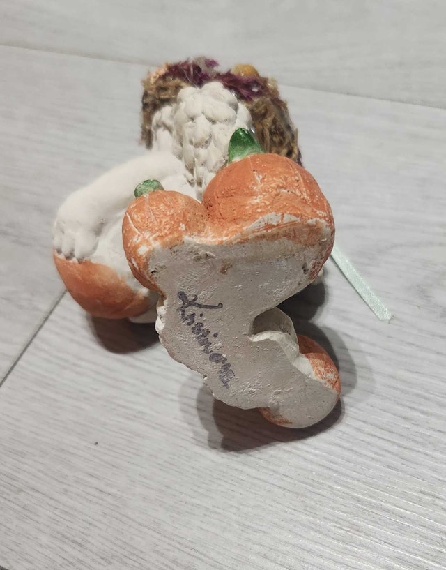 Vintage Dreamsicle Cherub Figurine #206 Pumpkin Patch - photo 5