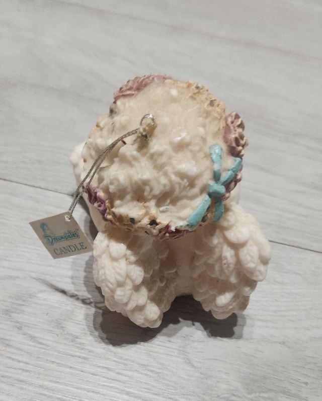 Vintage Dreamsicle Cherub Candle "Love My Teddy" - photo 3