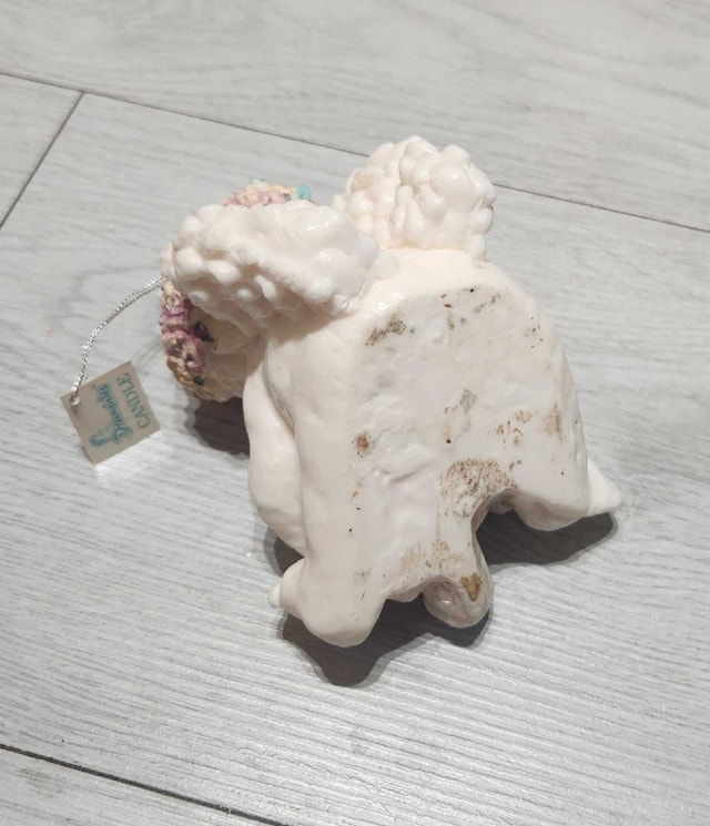 Vintage Dreamsicle Cherub Candle "Love My Teddy" - photo 4