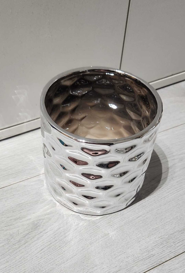 Silver Plant Pot