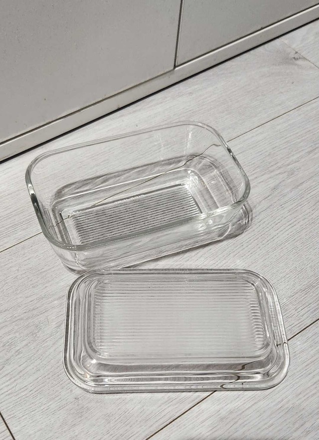 Arcoroc France Glass Butter Dish - photo 2