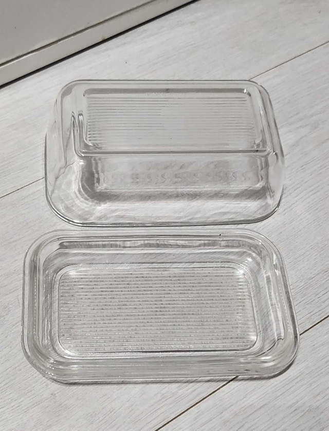 Arcoroc France Glass Butter Dish - photo 3