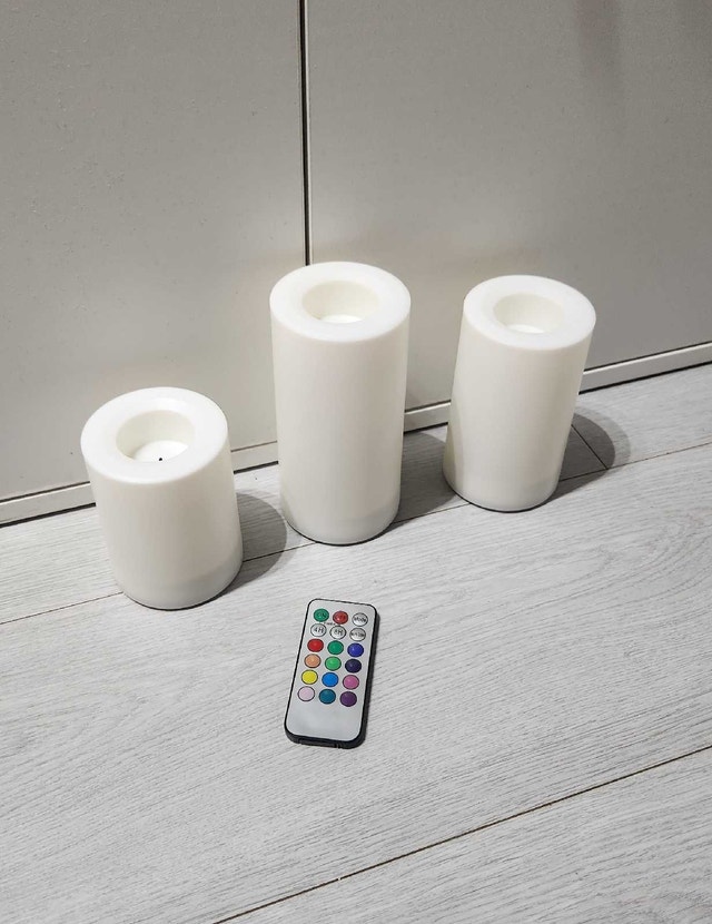 Set of 3 Remote Control LED Color Changing Candles