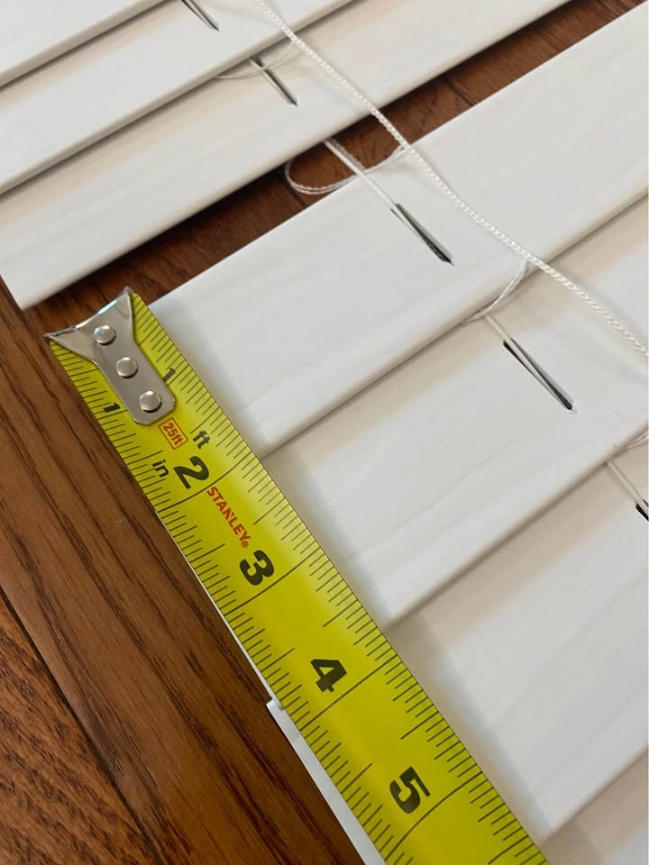 White Cordless Faux Wood Blinds - photo 5