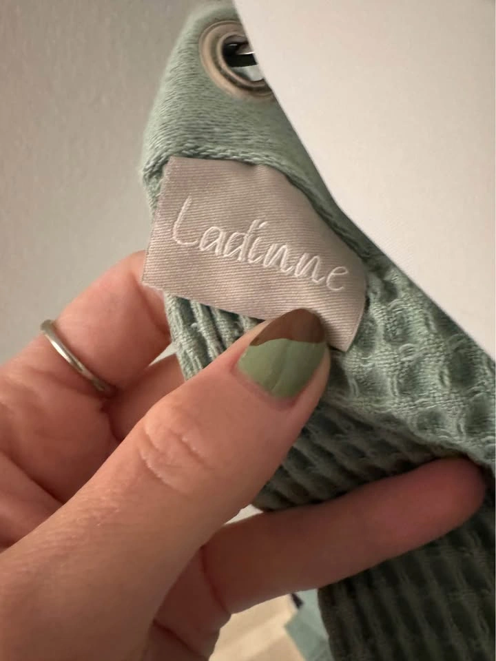 LADINNE Luxury Turkish 100% Cotton Shower Curtain - Sage Green - photo 3