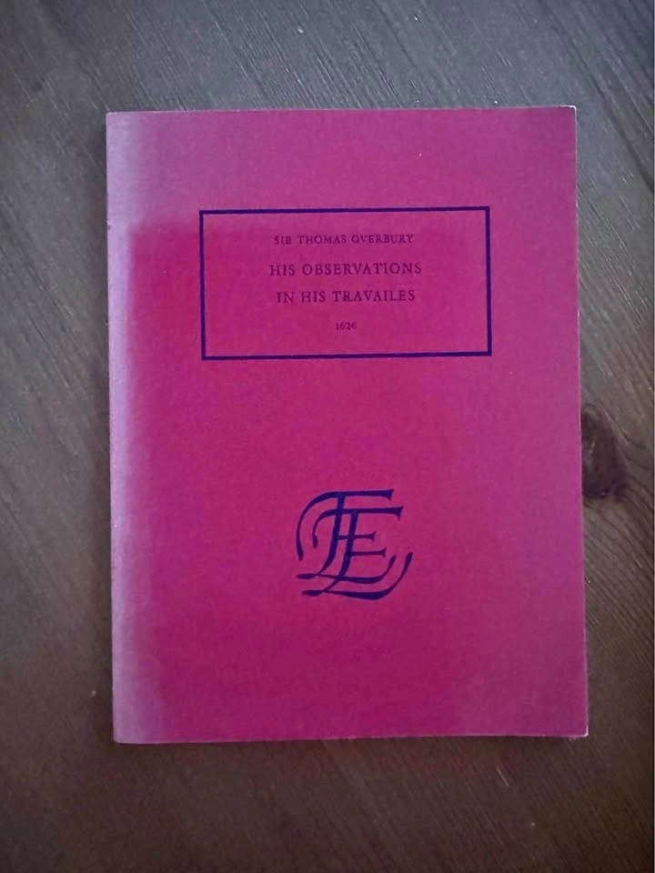 VINTAGE BOOK - 1969 Printing - Sir Thomas Overbury