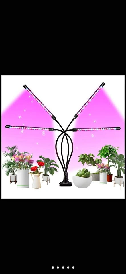 Grow Light for Indoor Plants, 4-Head Full Spectrum with Timer