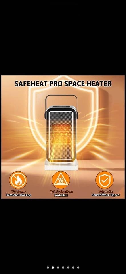 Qoosea Space Heater with Thermostat - 45° Adjustable - photo 5