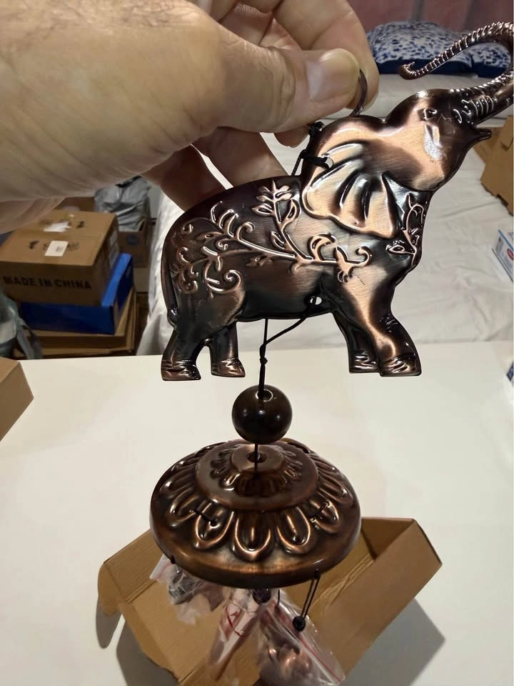 Elephant Theme Wind Chimes - Aluminum Tubes and Bells - photo 4