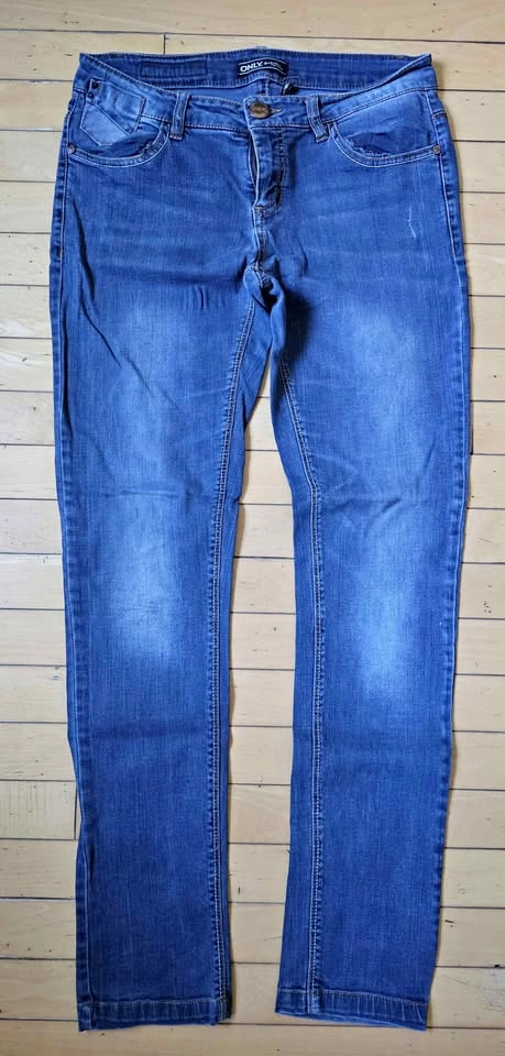 ONLY Women's Low Rise Slim Skinny Blue Jeans - W30 L32