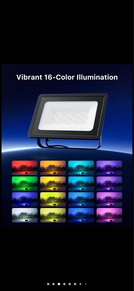 4 Pack 50W LED Color Changing Flood Lights with Remote - photo 5