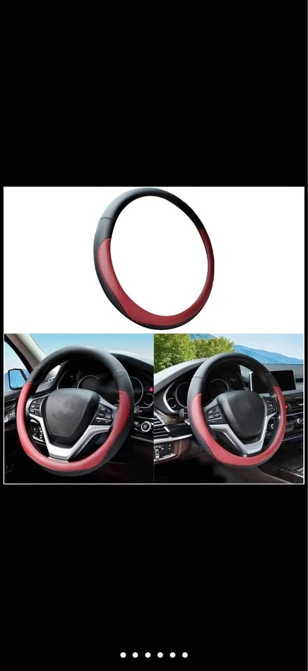Car Steering Wheel Cover, Elastic Stretch Anti-Slip Leather