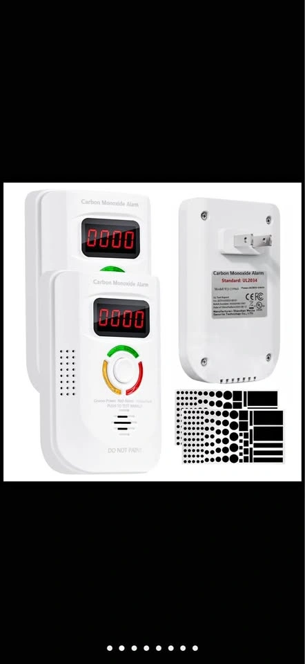 Carbon Monoxide Detector Plug-in 100-250V AC