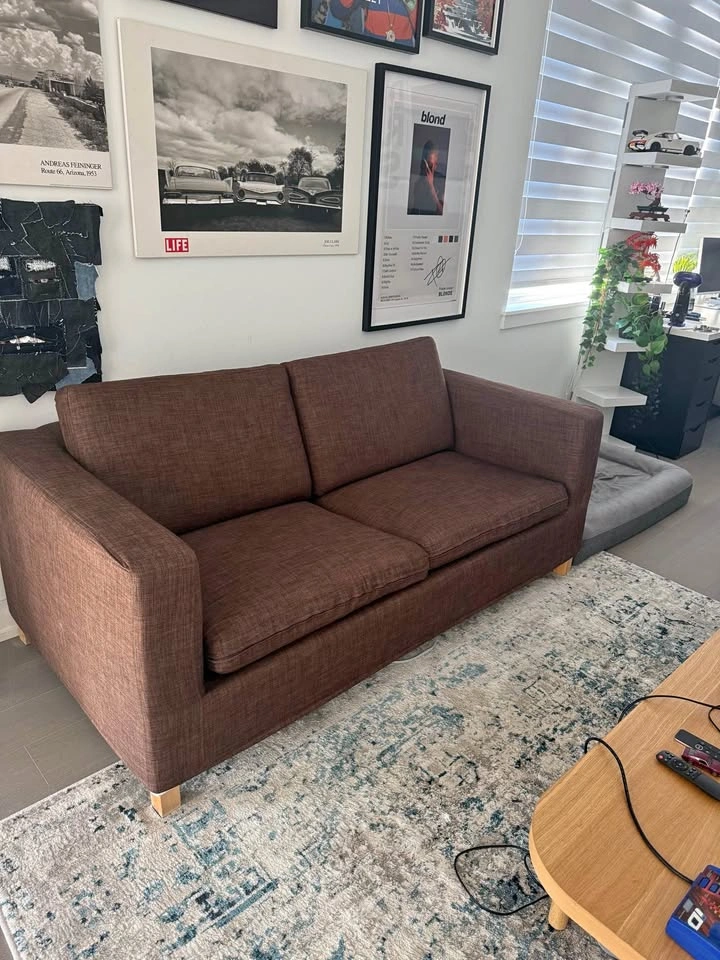 IKEA Karlstad Sofa Bed — Reupholstered, Like-New Fabric — 2 Avai