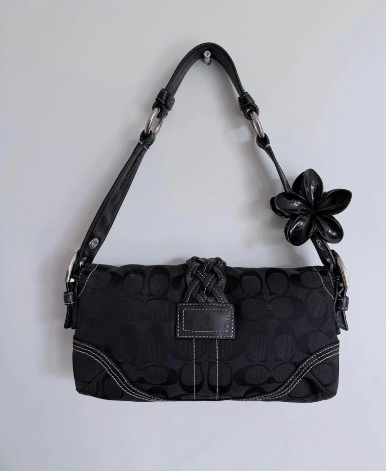 Coach Black Braided Buckle Flap Soho bag - photo 4
