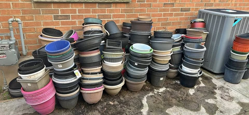 $1 each of Plastic Garden Pots and Planters