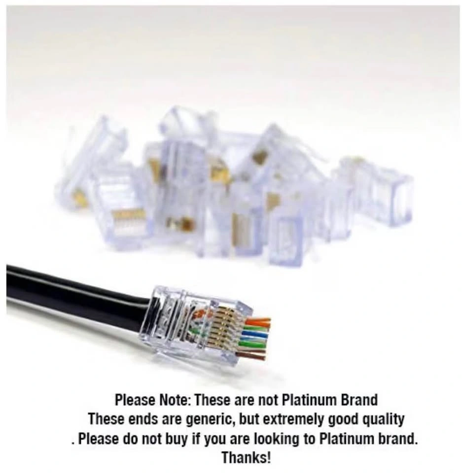 Platinum Tools EZ-RJ45 CAT6 Connectors 100pcs - photo 2