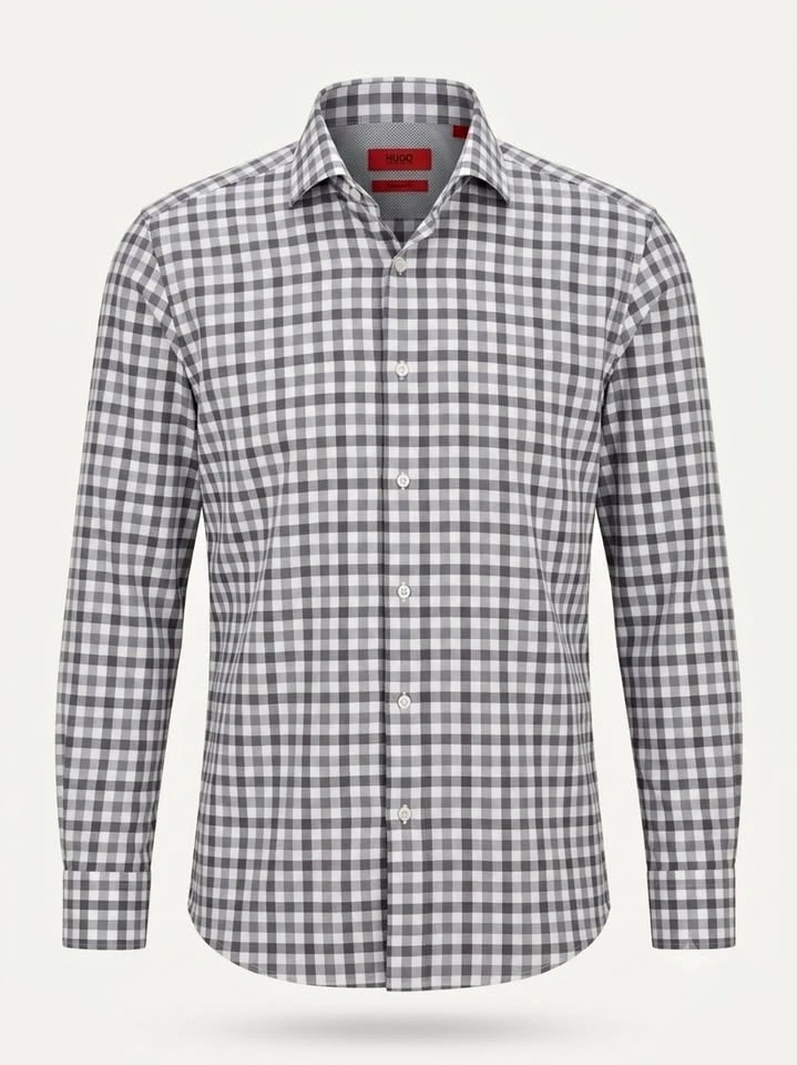 HUGO Hugo Boss Men’s Large 16/41 Regular Fit Gingham Shirt
