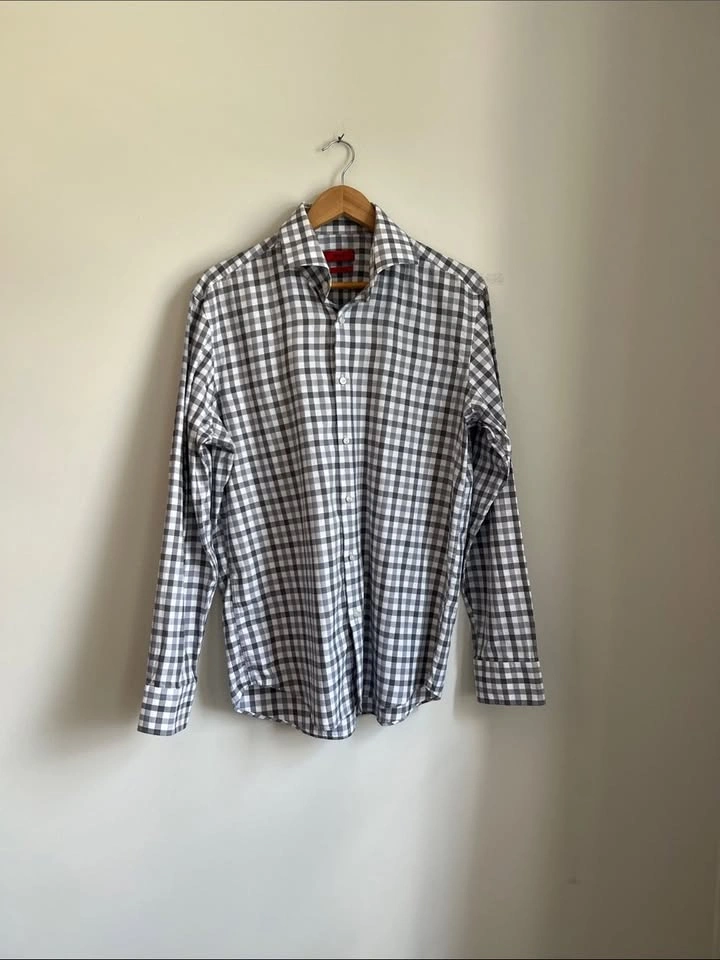 HUGO Hugo Boss Men’s Large 16/41 Regular Fit Gingham Shirt - photo 2