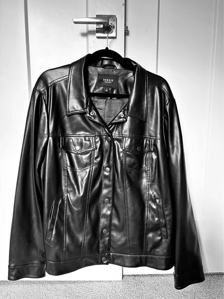 Torrid Black Faux Leather Jacket – Size 3