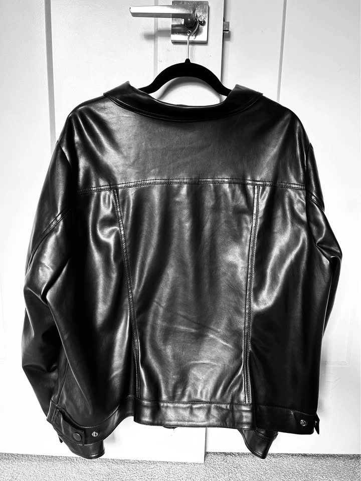 Torrid Black Faux Leather Jacket – Size 3 - photo 2