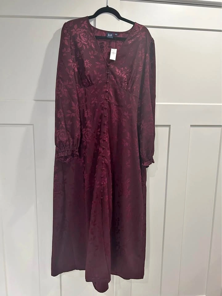 GAP Tuscan Red Floral Maxi Dress – XL/TG – NWT