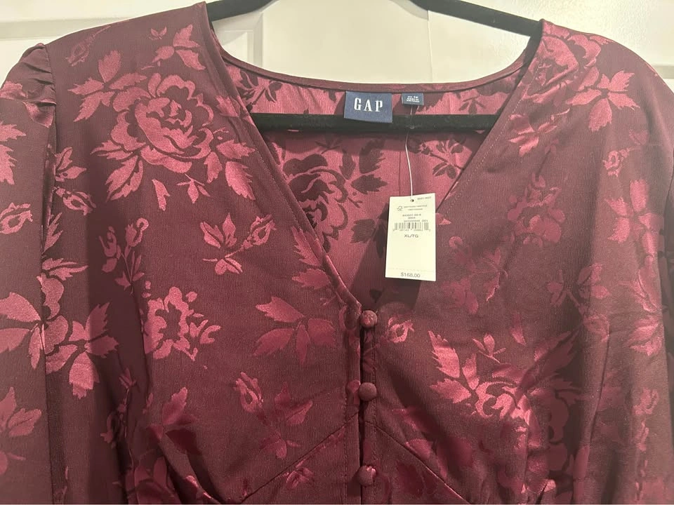 GAP Tuscan Red Floral Maxi Dress – XL/TG – NWT - photo 2