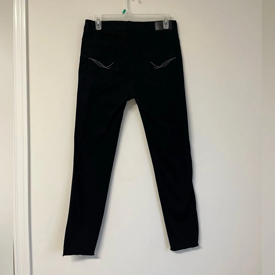 Desigual Black Sun Embroidered High Rise Ankle Crop Raw Hem Jean - photo 2