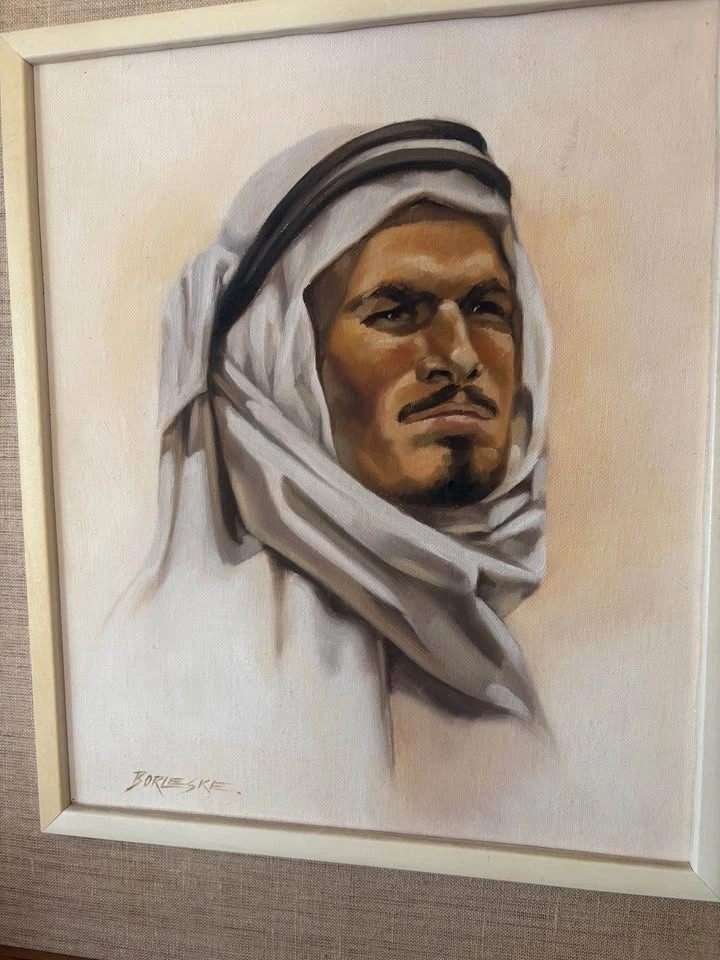 Leslie Borleske Original Oil Painting Arab Mid Century - photo 2