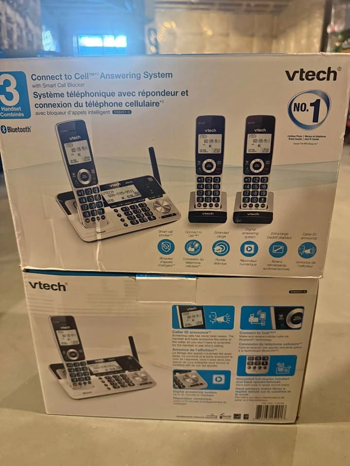 VTech Connect to Cell 3-Handset Answering System w/ Smart Blocke