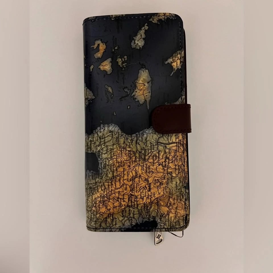 NWT Patricia Nash Bifold Wallet Greek Isles Map Print RFID - photo 2