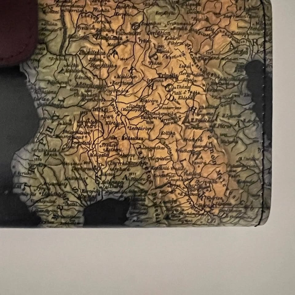NWT Patricia Nash Bifold Wallet Greek Isles Map Print RFID - photo 5