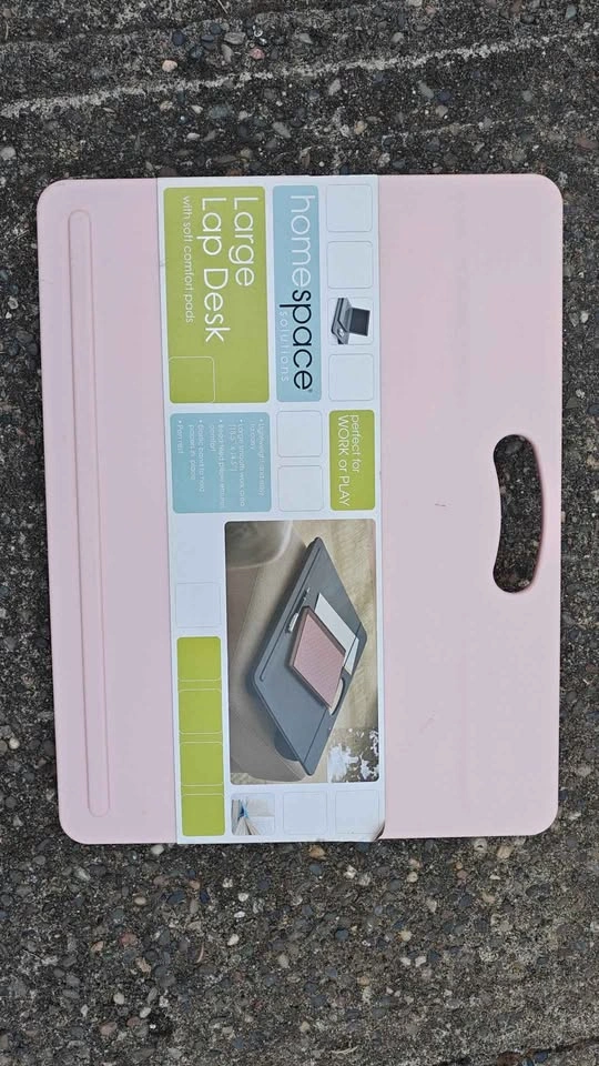 Brand New Pink Lap Desk with Cushion (18.5" x 14.5")