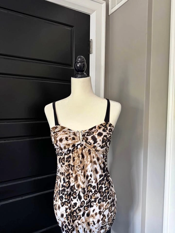 Animal print mini dress
