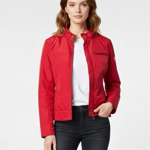Nautica Jeans Company Red Windbreaker Jacket Size M
