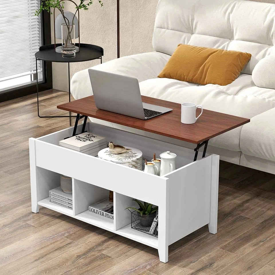 NEW White Lift Top Coffee Table w/ Storage