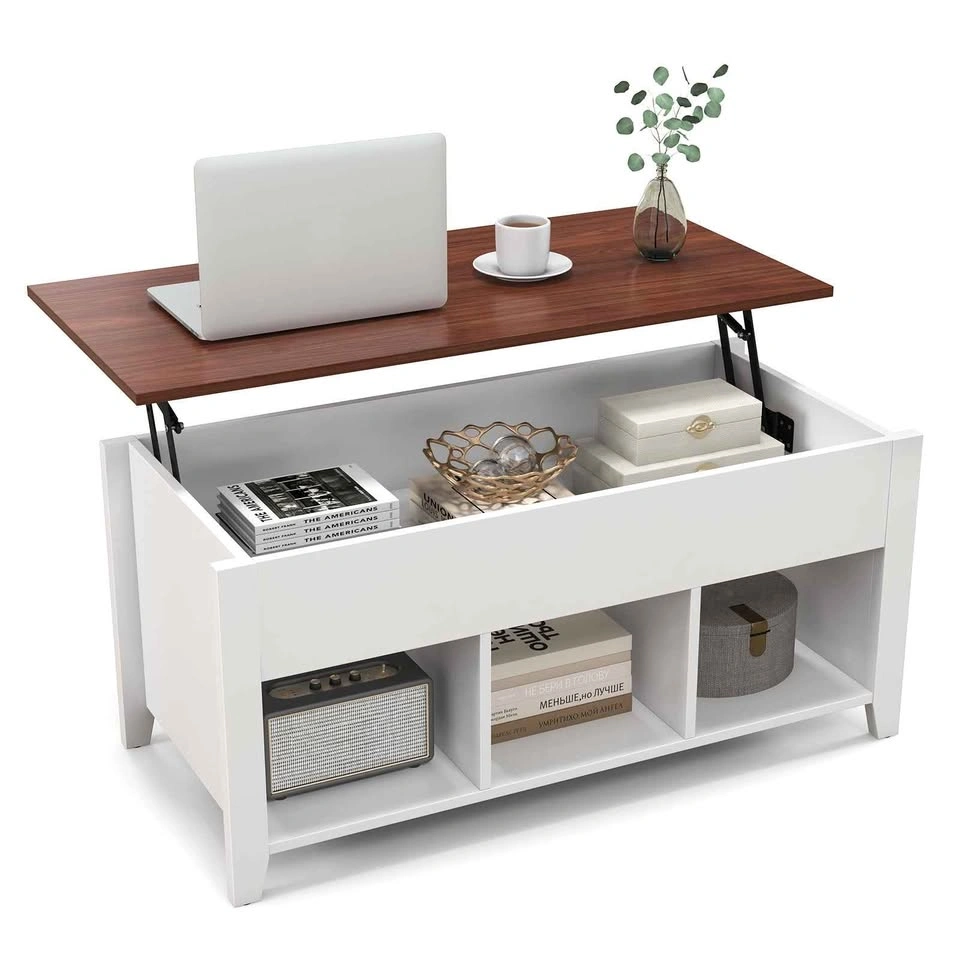 NEW White Lift Top Coffee Table w/ Storage - photo 2