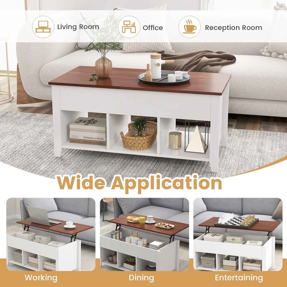 NEW White Lift Top Coffee Table w/ Storage - photo 5