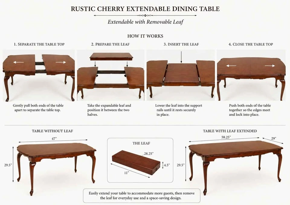 NEW Solid Wood Extendable Dining Table - photo 4