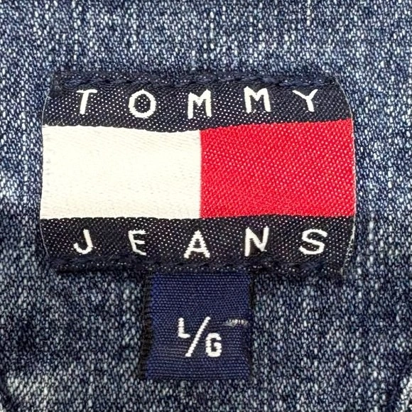 Tommy Jeans Denim Jacket Womens Size L Medium Wash Stretch - photo 5