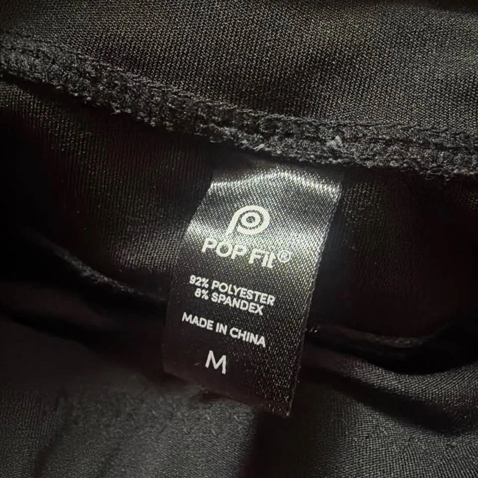 Black POPFIT leggings with cute leg design and pockets size medi - photo 3