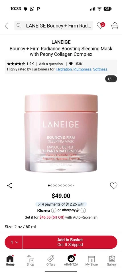 Laneige Bouncy & Firm Sleeping Mask full size - photo 3