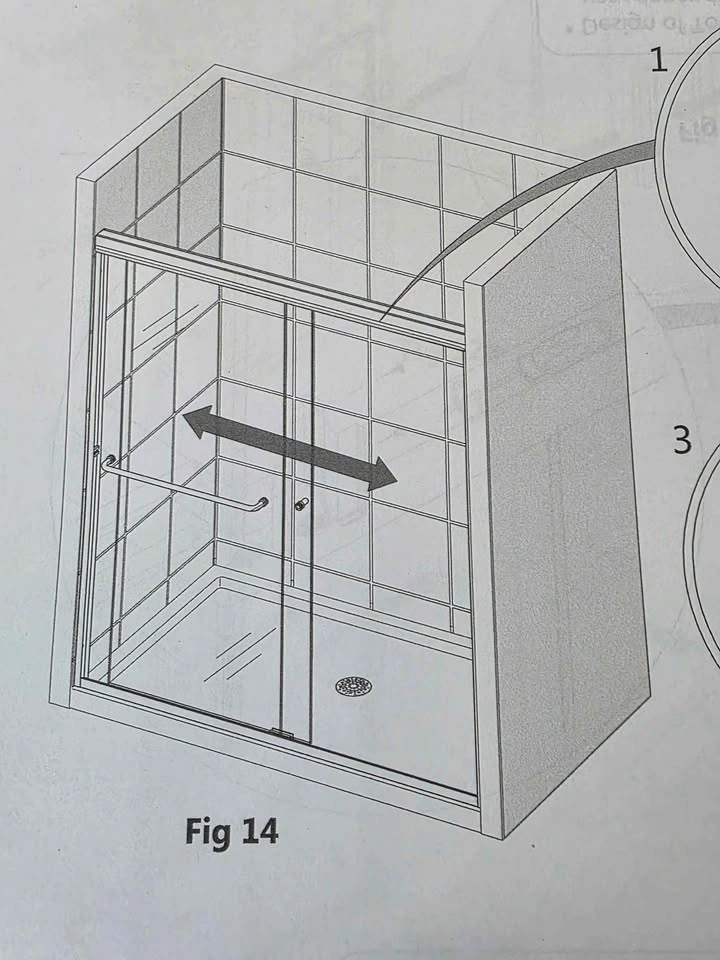 Shower glass door - photo 3