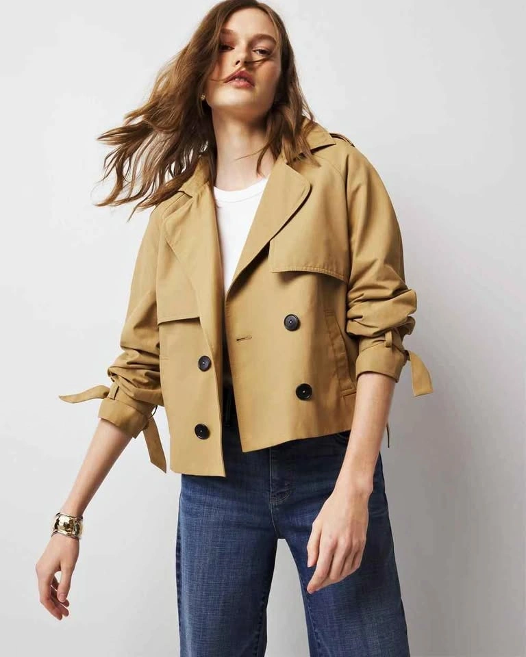 BRAND NEW Tan Short Trench Coat