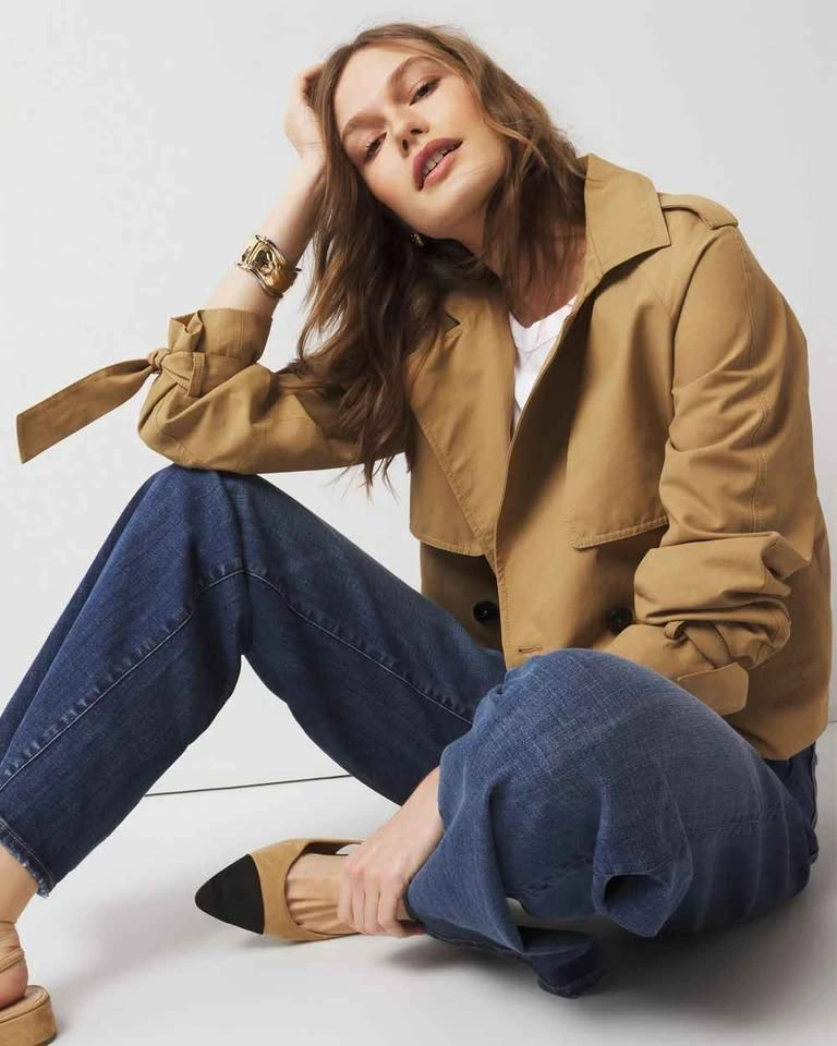 BRAND NEW Tan Short Trench Coat - photo 2