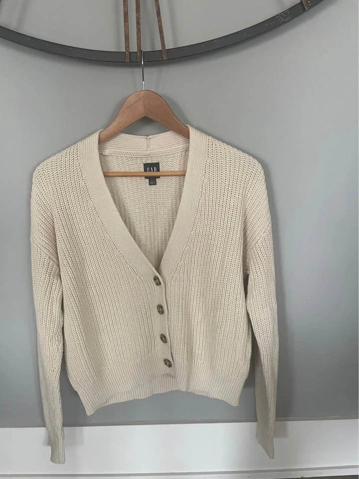 Gap cotton cardigan, cream, XS excellent condition - photo 2